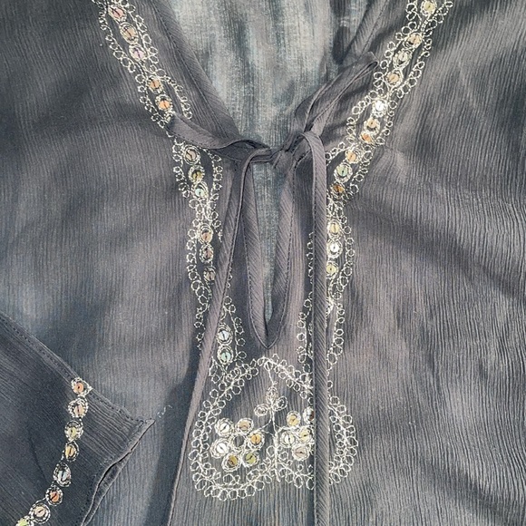 Victoria Secret Beaded Embroidered Crepe de Chine Tunic - XS/S - Picture 3 of 8
